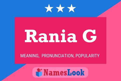 ملصق اسم Rania G