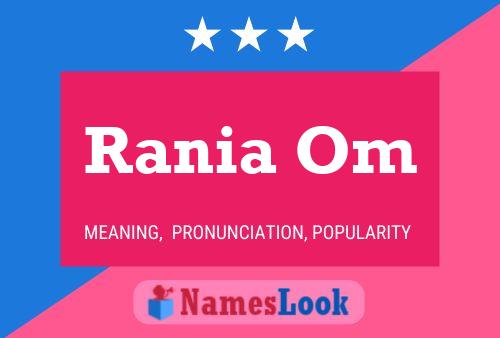 ملصق اسم Rania Om