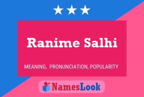 ملصق اسم Ranime Salhi