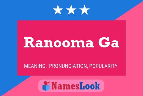 ملصق اسم Ranooma Ga