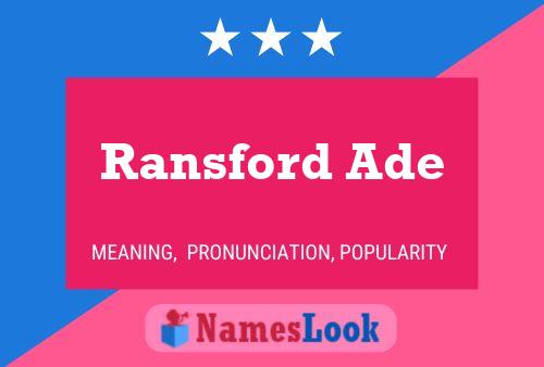 ملصق اسم Ransford Ade