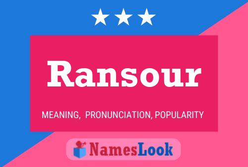 ملصق اسم Ransour