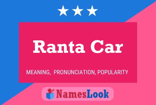 ملصق اسم Ranta Car