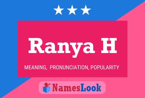 ملصق اسم Ranya H