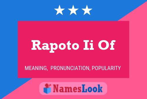 ملصق اسم Rapoto Ii Of