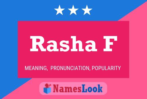 ملصق اسم Rasha F