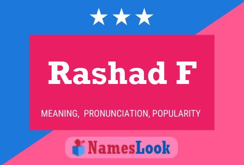 ملصق اسم Rashad F