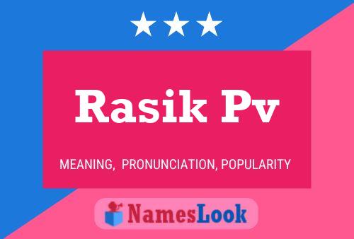 ملصق اسم Rasik Pv