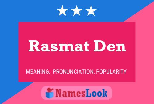 ملصق اسم Rasmat Den