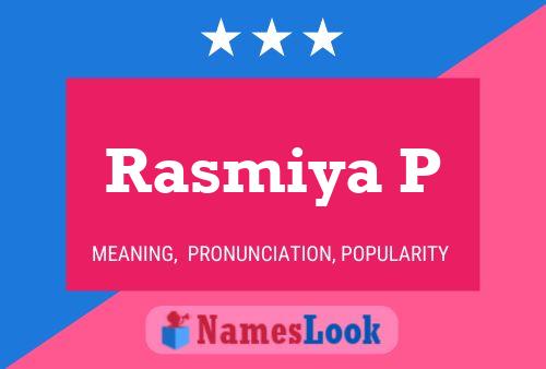 ملصق اسم Rasmiya P