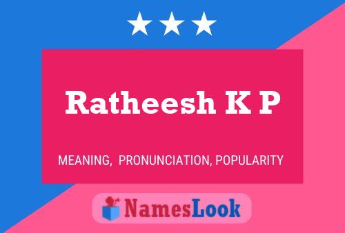 ملصق اسم Ratheesh K P