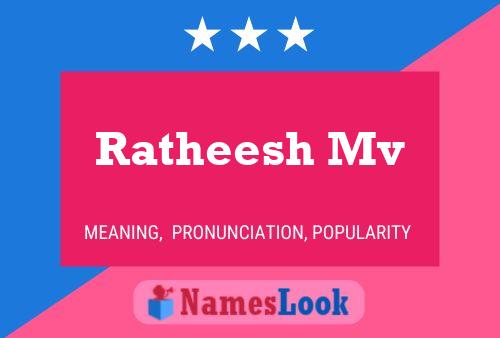 ملصق اسم Ratheesh Mv