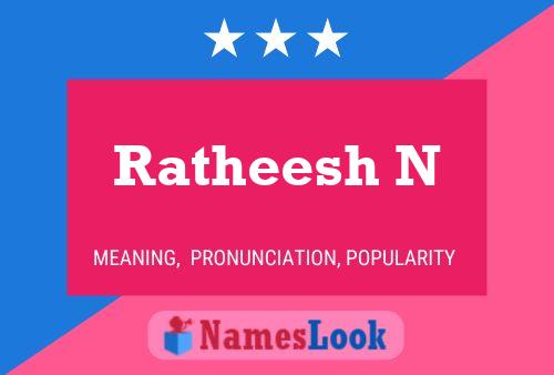 ملصق اسم Ratheesh N