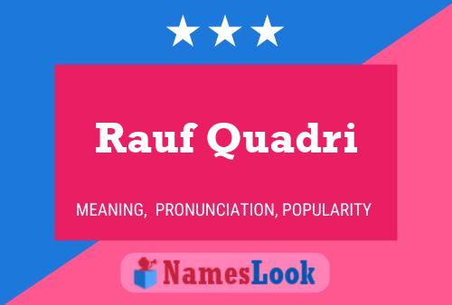 ملصق اسم Rauf Quadri