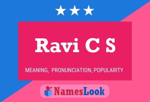 ملصق اسم Ravi C S