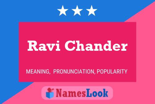 ملصق اسم Ravi Chander