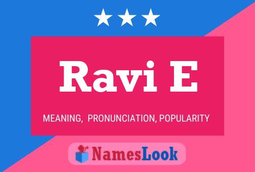 ملصق اسم Ravi E