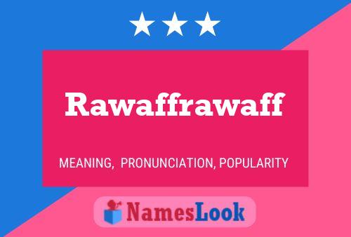 ملصق اسم Rawaffrawaff