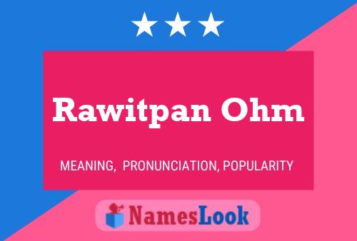 ملصق اسم Rawitpan Ohm