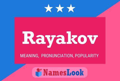 ملصق اسم Rayakov