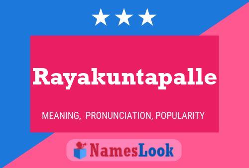 ملصق اسم Rayakuntapalle