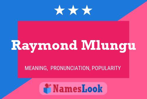 ملصق اسم Raymond Mlungu