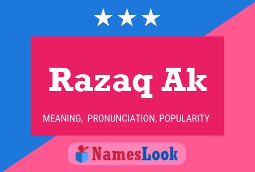 ملصق اسم Razaq Ak