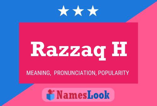 ملصق اسم Razzaq H