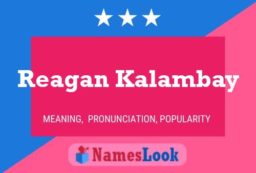 ملصق اسم Reagan Kalambay