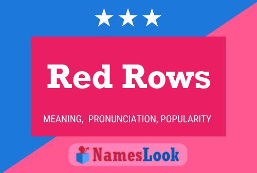 ملصق اسم Red Rows