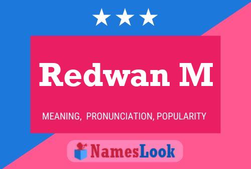 ملصق اسم Redwan M