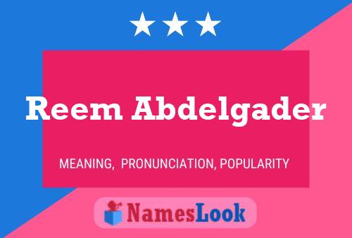 ملصق اسم Reem Abdelgader