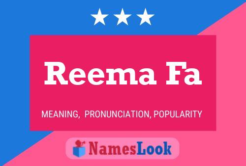 ملصق اسم Reema Fa