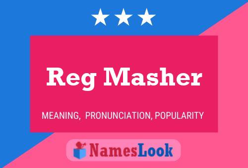 ملصق اسم Reg Masher