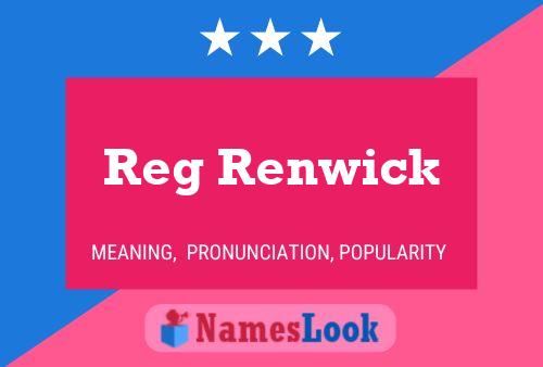 ملصق اسم Reg Renwick