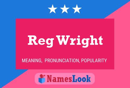 ملصق اسم Reg Wright