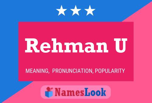 ملصق اسم Rehman U