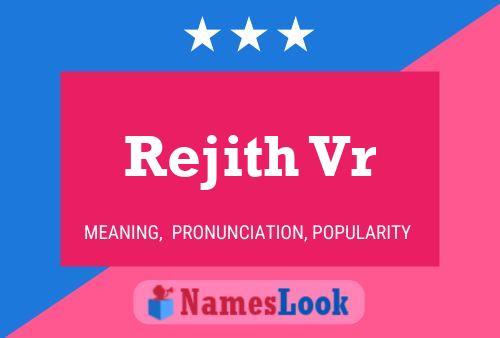 ملصق اسم Rejith Vr