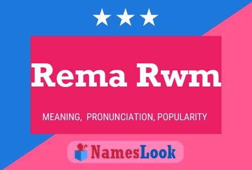 ملصق اسم Rema Rwm