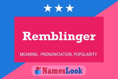 ملصق اسم Remblinger