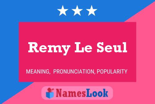 ملصق اسم Remy Le Seul