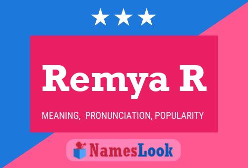 ملصق اسم Remya R