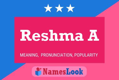 ملصق اسم Reshma A