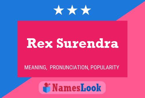 ملصق اسم Rex Surendra