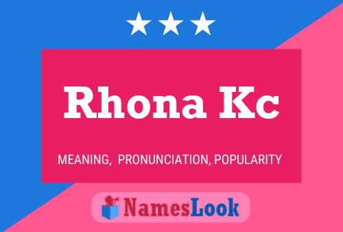 ملصق اسم Rhona Kc