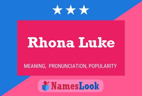 ملصق اسم Rhona Luke