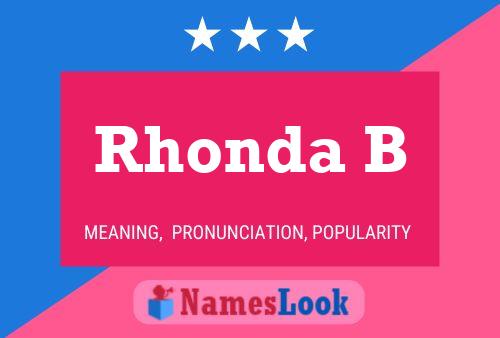 ملصق اسم Rhonda B