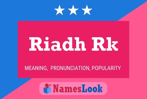 ملصق اسم Riadh Rk