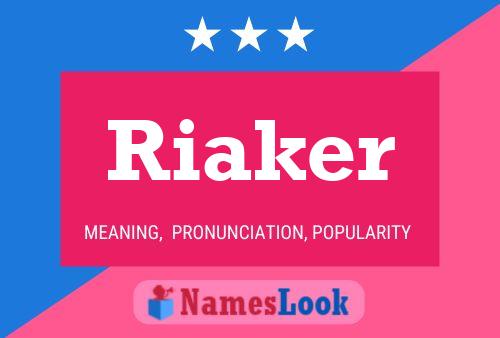 ملصق اسم Riaker