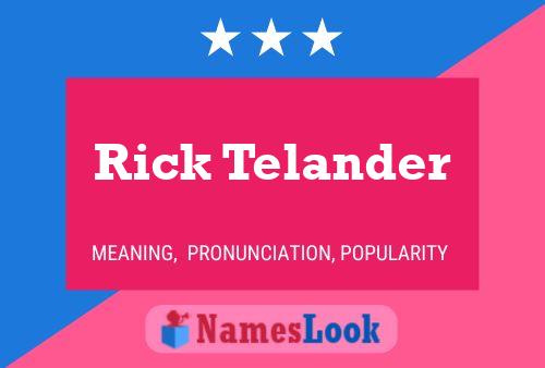 ملصق اسم Rick Telander